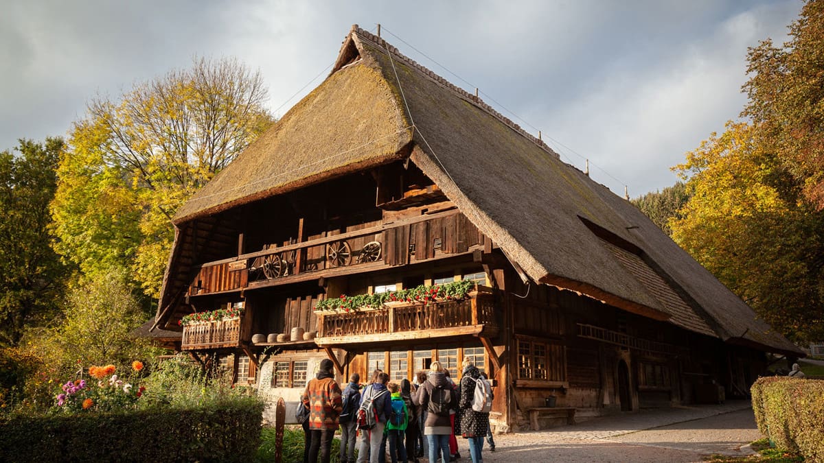 Führung Vogtsbauernhof Then Black Forest Open Air Museum in Gutach, Germany
