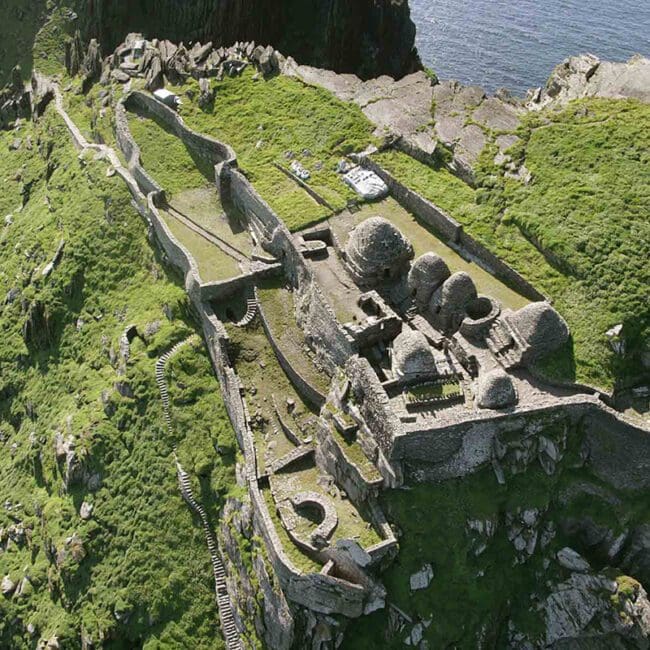 Aerial view of the Great Skellig, County Kerry, Ireland