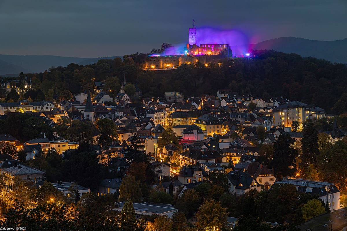 frankenstein castle at halloween