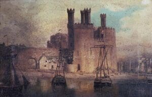 Painting of Caernafron Castle.