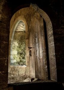 Entering the Bloody Chapel of Leap Castle, Ireland