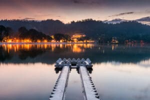 Mysterious, spooky and enigmatic lake Kandy in Sri Lanka