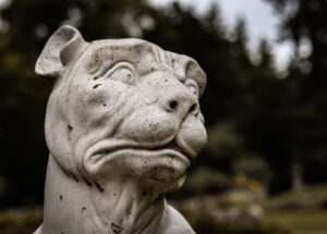 Eerie statue found in the Garden's of Chillingham Castle. Haunted places, castle tours, tour castles