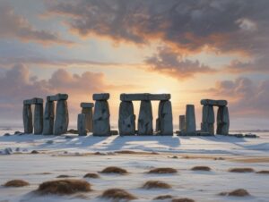 A Celtic Stone Circle at Sunset. Transformational Travel, Mysterious Adventures