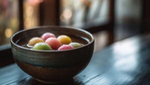 Tangyuan, a traditional Dongzhi Festival food. Mysterious Adventures, Legends