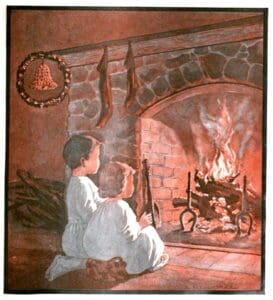 The hearth becomes the center of gatherings on Christmas Eve. Spiritual Journeys, Spiritual Travels