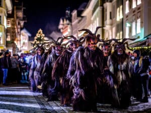 Krampuslauf or Krampus Run in Bad Toelz, Germany. Supernatural Tourism, St. Nicholas