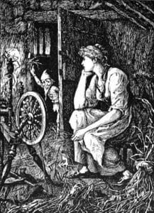 "Rumpelstiltskin", by Henry Justice Ford, from Andrew Lang's Fairy Tales. Mysterious Adventures, Spiritual Journey