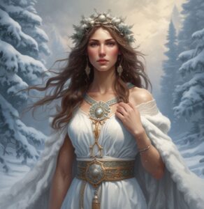 Chione, the Greek goddess of snow. Transformational Travel, Spiritual Journey