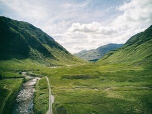 In the majestic Highlands of Scotland. Spiritual Journey, Transformational travel