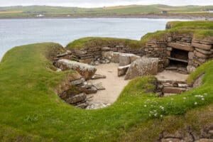 Skara Brae, a well preserved ancient Neolithic village, Orkney Island, Scotland. Guided Travel Tours