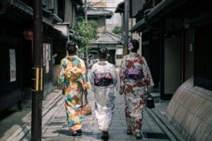 Geisha roam the Gion District. Mysterious Adventures