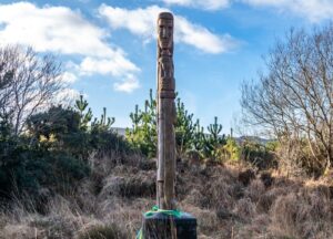 Sculpture of Lugh in Dunlewey, Ireland. Celtic, Spiritual Journey