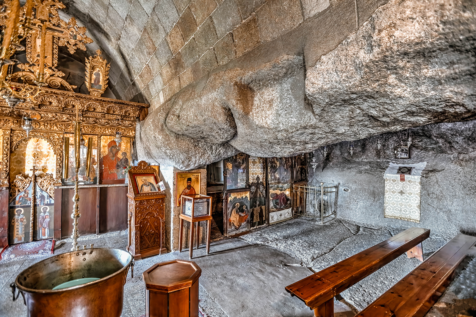 Cave of the Apocalypse, Patmos, Greece.