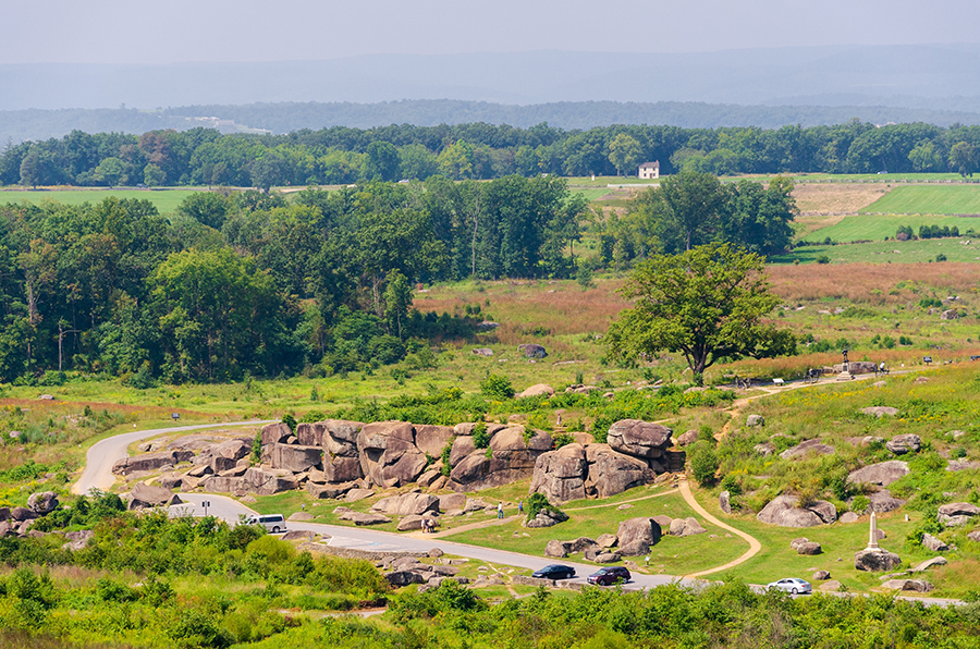 Devil's Den in Gettysburg Battlefield, Pennsylvania.