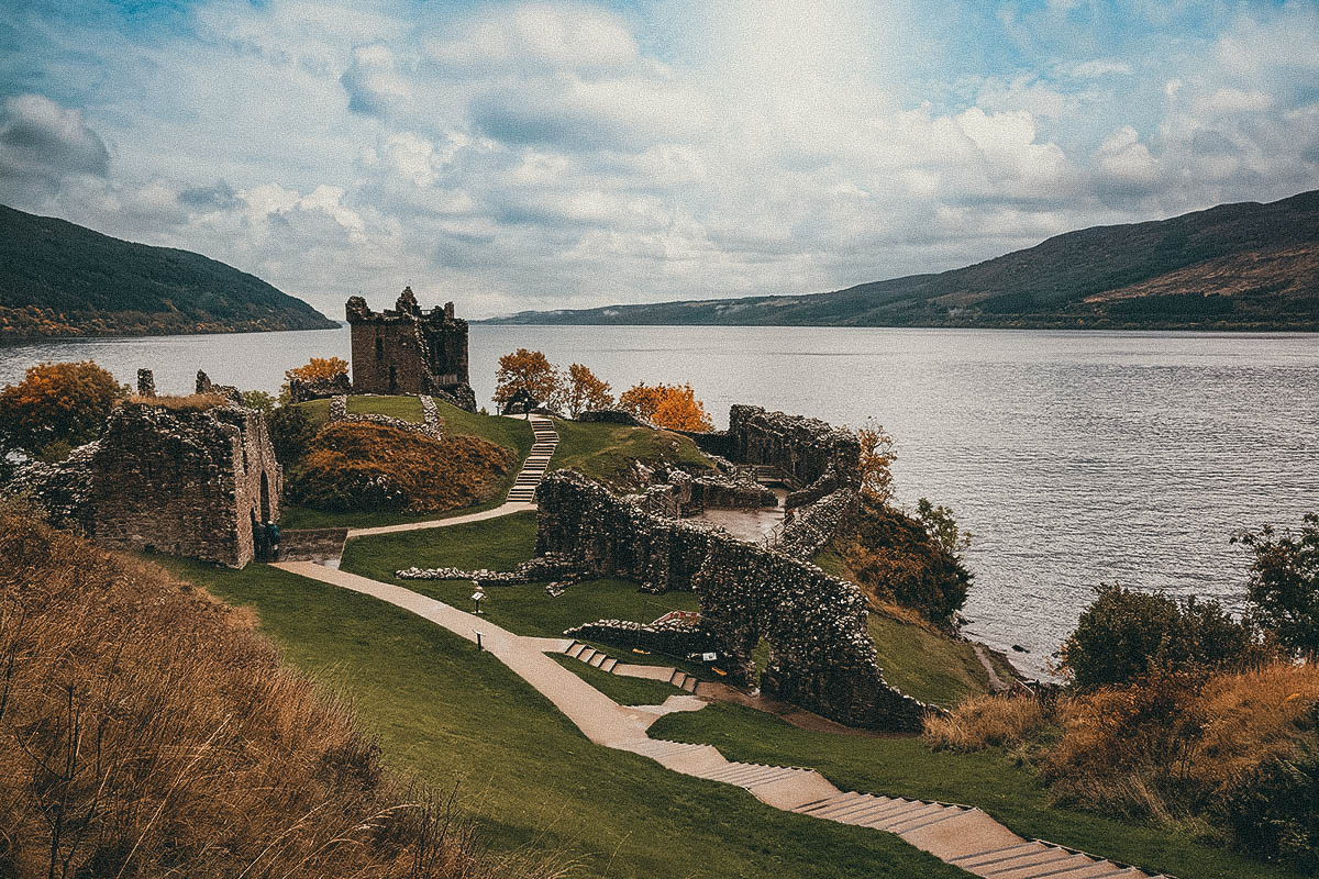 Urquhart Castle at Loch Ness. Myth, Faery