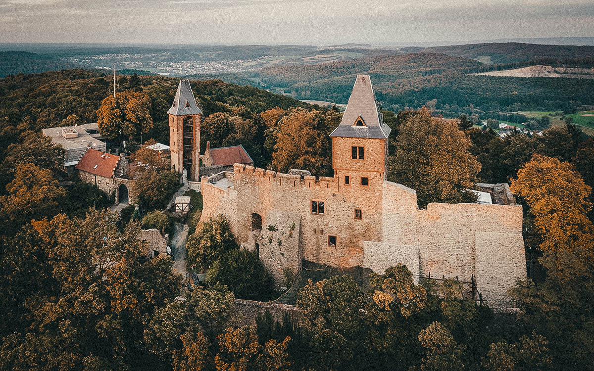 The facade of Frankenstein Castle, part of the inspiration for Mary Shelley's gothic masterpiece.